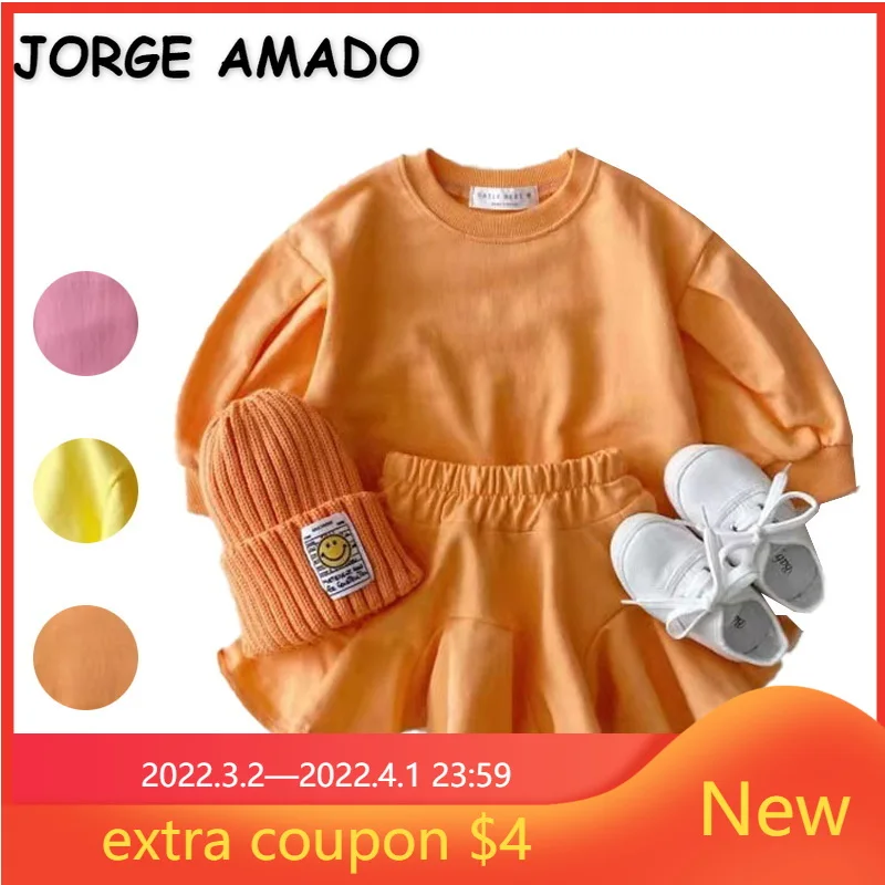 2022 Korean Style New Spring Baby Girls Boy Sets Long Sleeves Round Collar Candy Color Sweatshirt+Skirt Newborn Clothes E3900
2022 Korean Style New Spring Baby Girls Boy Sets Long Sleeves Round Collar Candy Color Sweatshirt+Skirt Newborn Clothes E3900