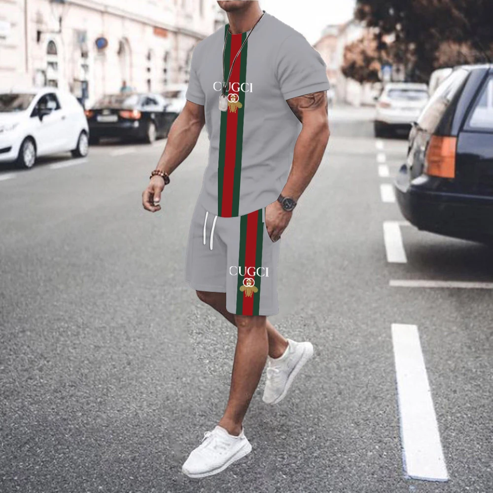 2022 Summer Men Sets Fashion Men's Casual Sportswear Suit Oversized Sports Suit Short-sleeved T-shirt + Shorts 2-piece Set
2022 Summer Men Sets Fashion Men's Casual Sportswear Suit Oversized Sports Suit Short-sleeved T-shirt + Shorts 2-piece Set