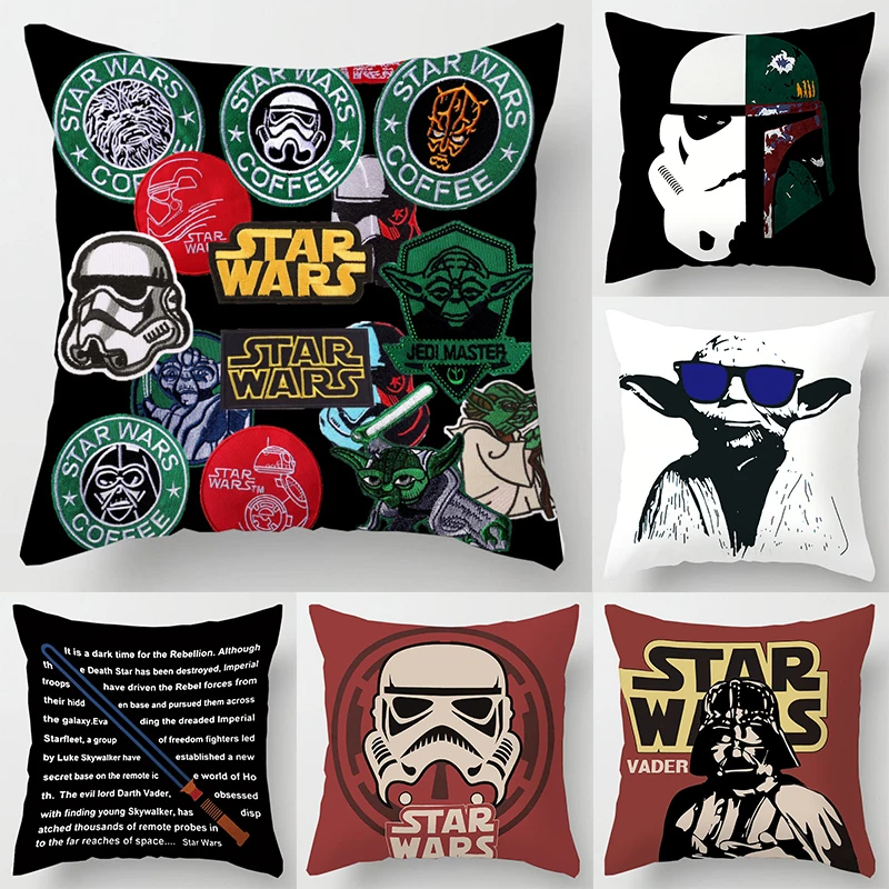 45CM Cartoon Disney Star Wars Pillow Cases Kids Bedroom Darth Vader Stormtrooper Pillowcase Home Decor Sofa Throw Cushion Cover 
45CM Cartoon Disney Star Wars Pillow Cases Kids Bedroom Darth Vader Stormtrooper Pillowcase Home Decor Sofa Throw Cushion Cover