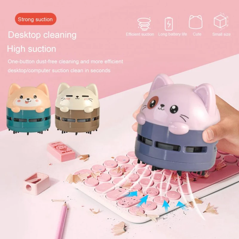 Multifunction Mini Cartoon Animal Pattern Rechargeable Wireless Vacuum Cleaner Dust Remover Keyboard Cleaning For Home Office 
Multifunction Mini Cartoon Animal Pattern Rechargeable Wireless Vacuum Cleaner Dust Remover Keyboard Cleaning For Home Office