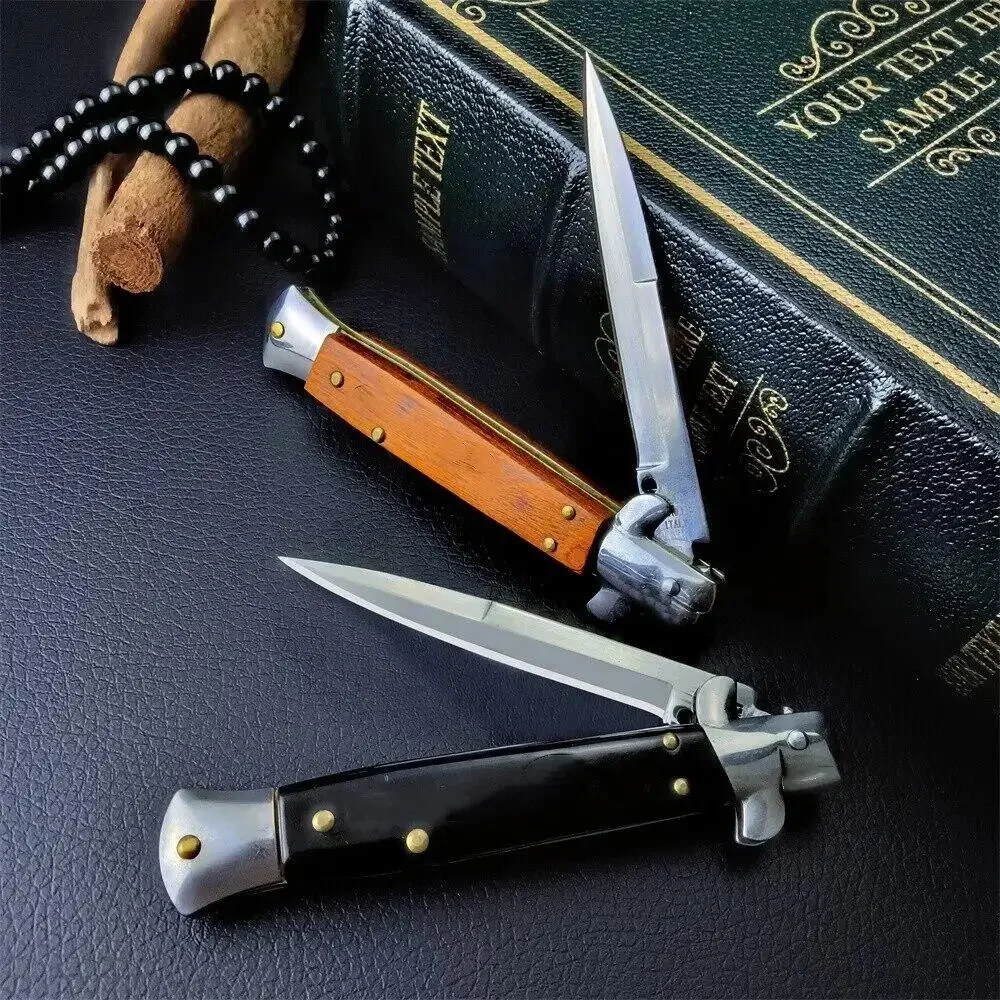 AKC ITALY By Bill DeShivs Tactical Folding Blade Assisted Flipper Knife Wood Handle Camping Hunting Tools Outdoor Pocket Knives
AKC ITALY By Bill DeShivs Tactical Folding Blade Assisted Flipper Knife Wood Handle Camping Hunting Tools Outdoor Pocket Knives