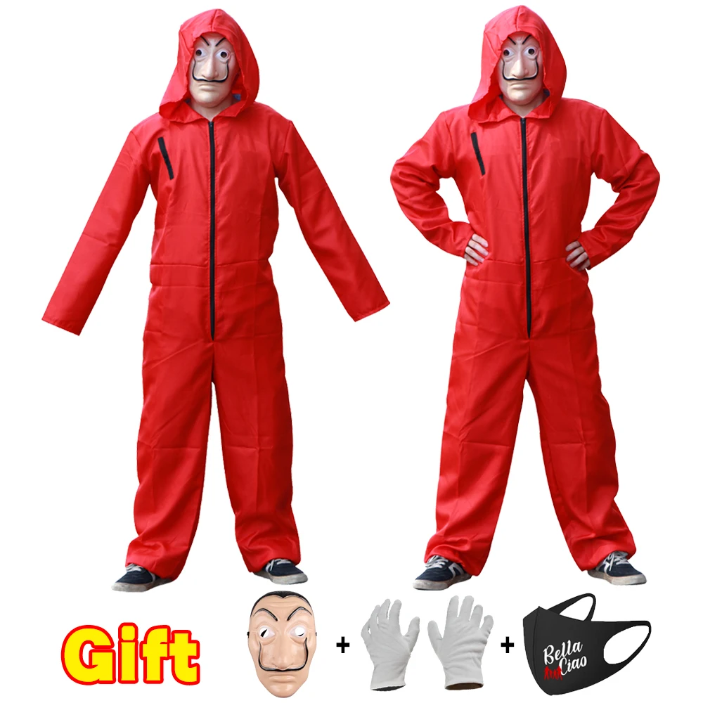 Anime Dali Movie Costume Hooded Money Heist The House of Paper La Casa De Papel Cosplay Party Costumes with Plastic Mask
Anime Dali Movie Costume Hooded Money Heist The House of Paper La Casa De Papel Cosplay Party Costumes with Plastic Mask