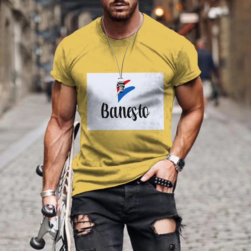 Summer Short Sleeve Men's Clothes T-shirts Color Graphic Print O-Neck Oversized T Shirt Vintage Style Fashion High Quality 2022 
Summer Short Sleeve Men's Clothes T-shirts Color Graphic Print O-Neck Oversized T Shirt Vintage Style Fashion High Quality 2022