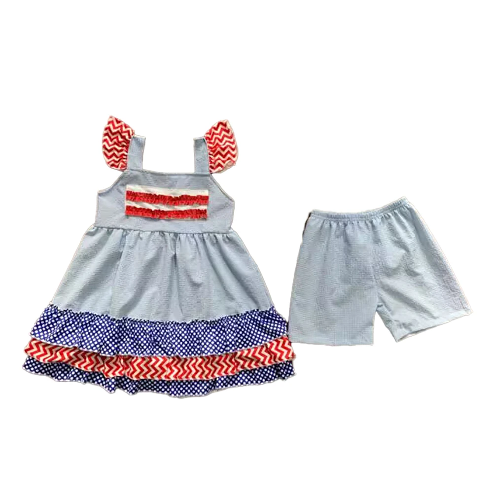 

NEW Girls Clothing Set Sleeveless Summer Flutter Tunic +Pants 2Pcs Suit Toddler Children's Clothes