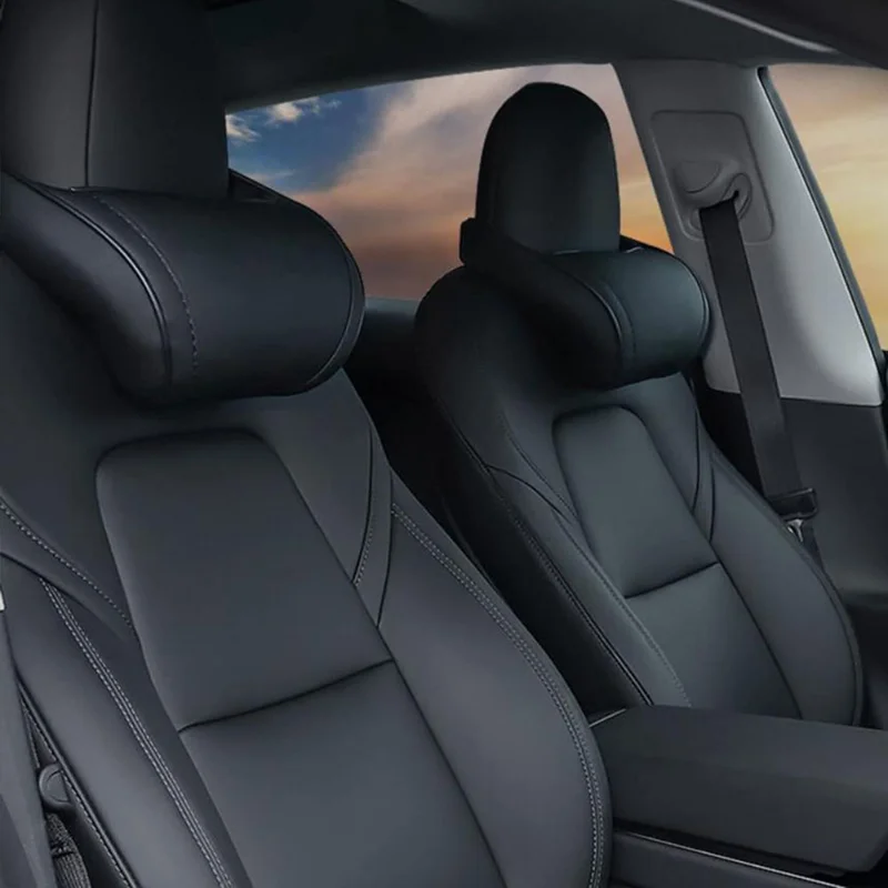 

Подушка под шею для Tesla Model 3 S X Y, мягкая удобная кожаная подушка для поддержки шеи, подголовник автомобильного сиденья, аксессуары для интерьера автомобиля, 1 шт.