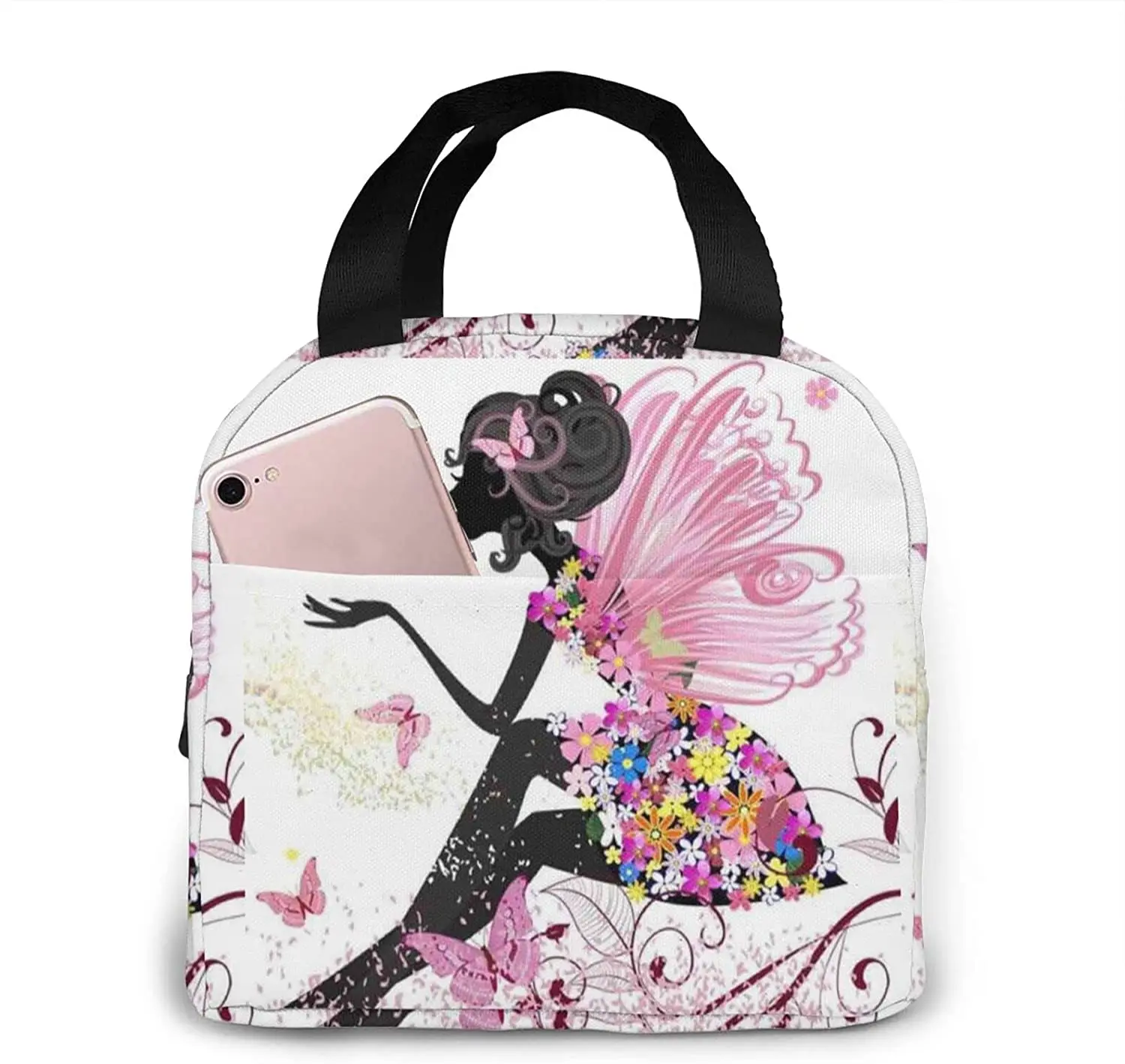 Flower Fairy Girl With Butterfly Lunch Box Insulated Cooler Lunch Bag for Men Women Girls Boys Teens Lunchbox Tote for Work
Flower Fairy Girl With Butterfly Lunch Box Insulated Cooler Lunch Bag for Men Women Girls Boys Teens Lunchbox Tote for Work