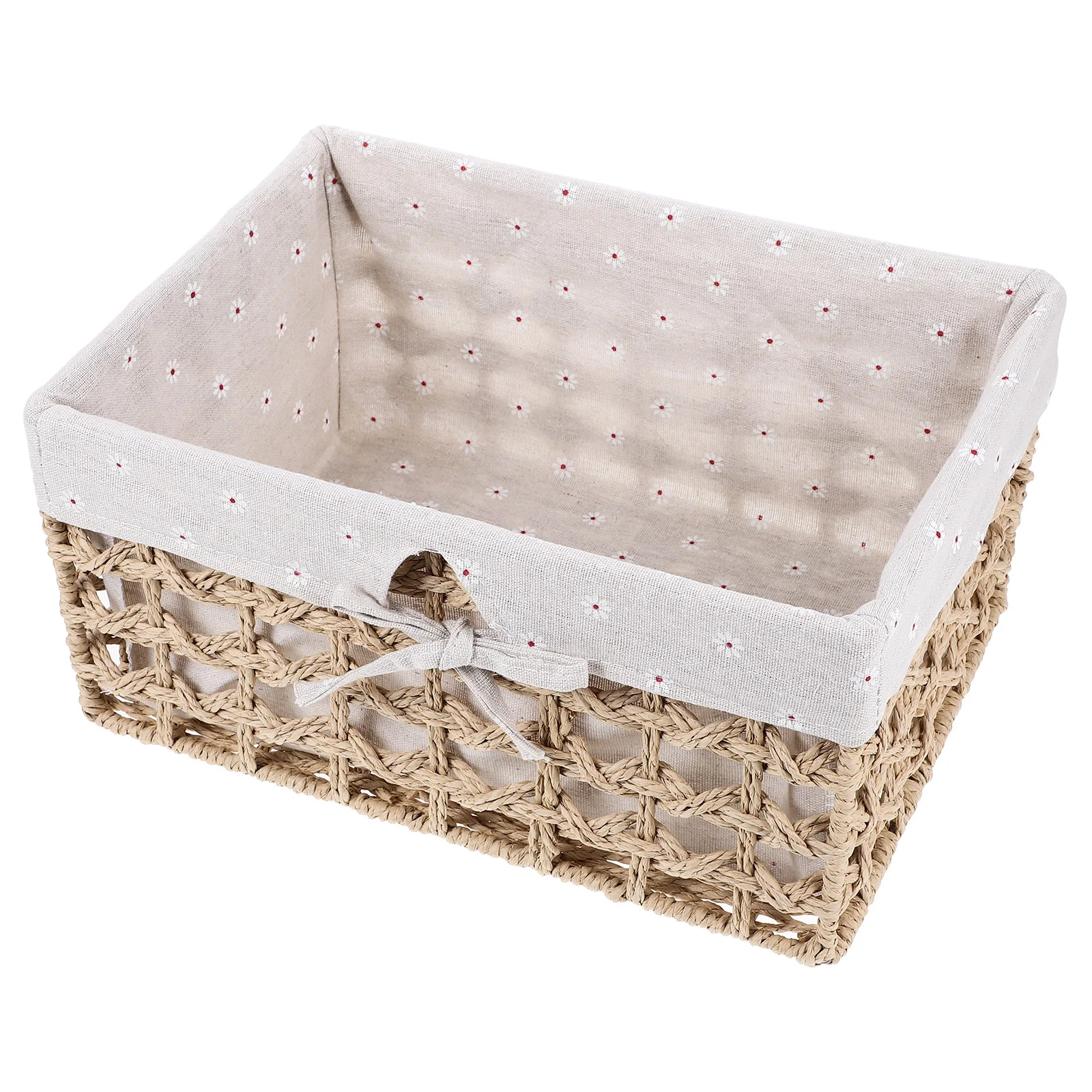 

Rattan Storage Basket Hamper Desktop Organizer Small Rustic Bins Woven Baskets Straw Decorative Sundries Large