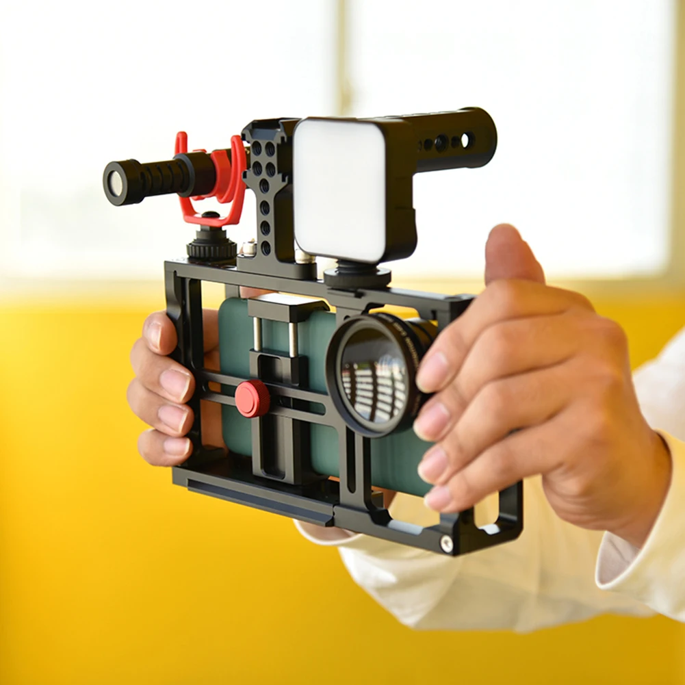 Video Film Movie Making Stabilizer Top Handle Camera Cage with 3 Shoe Mounts Mobile Phone Hand Grip Stand Holder Bracket
Video Film Movie Making Stabilizer Top Handle Camera Cage with 3 Shoe Mounts Mobile Phone Hand Grip Stand Holder Bracket