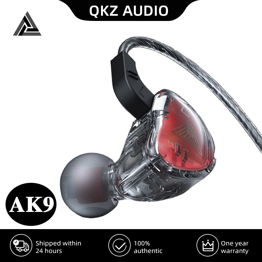 

Original QKZ AK9 Earphone 1 Dynamic HiFi Stereo Music Wired Headphone With Mic Subwoofer Sports Headset Noise Cancelling Earbud