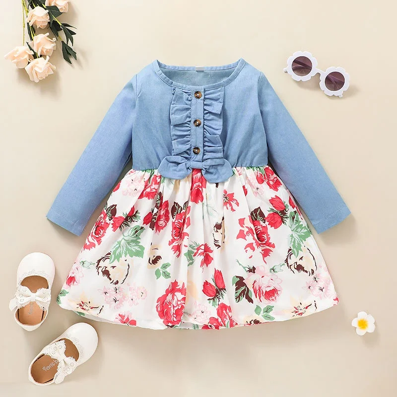 Baby Girl Dress 1-6years Korean Style Long Sleeve Floral Toddler Kids Princess Dresses
Baby Girl Dress 1-6years Korean Style Long Sleeve Floral Toddler Kids Princess Dresses