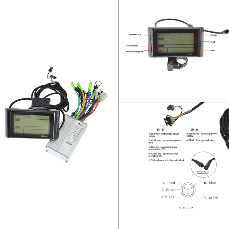 SW900 Large Screen LCD Display Meter Controller For Electric Bicycle E-Bike Speed Control Display Bicycle
SW900 Large Screen LCD Display Meter Controller For Electric Bicycle E-Bike Speed Control Display Bicycle