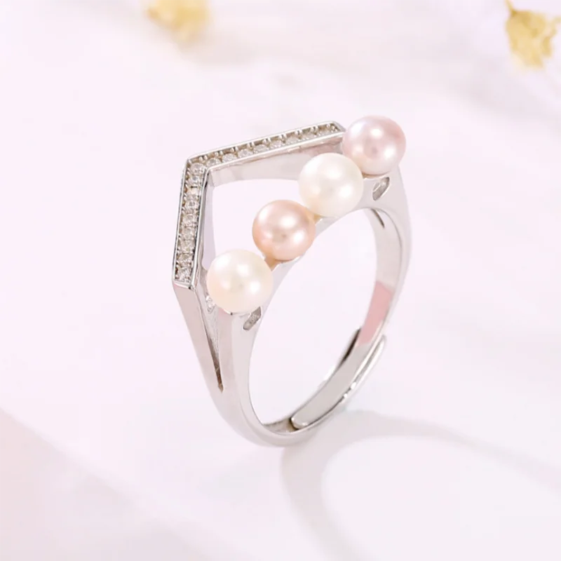 MeiBaPJ Natural Freshwater Pearl Fashion 4 Beads Ring 925 Sterling Silver Ring for Women Fine Wedding Jewelry
MeiBaPJ Natural Freshwater Pearl Fashion 4 Beads Ring 925 Sterling Silver Ring for Women Fine Wedding Jewelry