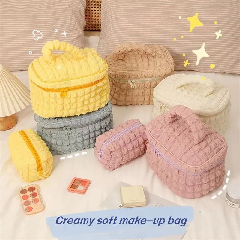 Cream Puff Cosmetic Bag Student School Pencil Case Girls Large Capacity Storage Bag Women Travel Makeup Pouch Holder Girls Gift
Cream Puff Cosmetic Bag Student School Pencil Case Girls Large Capacity Storage Bag Women Travel Makeup Pouch Holder Girls Gift