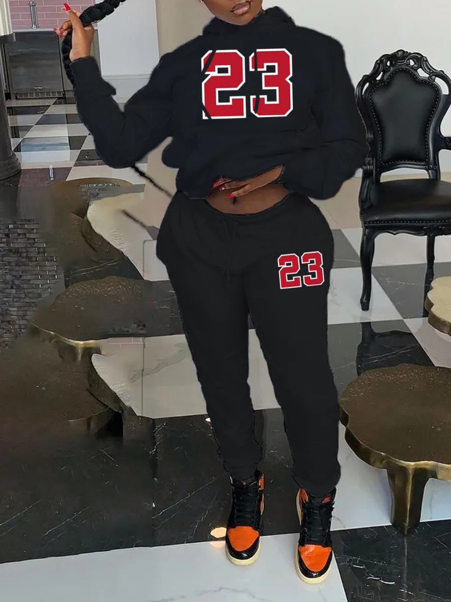 LW Sweatshirt Two Pieces Sets Numbers Print Kangaroo Pocket Tracksuit Set Pollover Hoodie&Elastic Waist Pants 2PC Matching Suits
LW Sweatshirt Two Pieces Sets Numbers Print Kangaroo Pocket Tracksuit Set Pollover Hoodie&Elastic Waist Pants 2PC Matching Suits