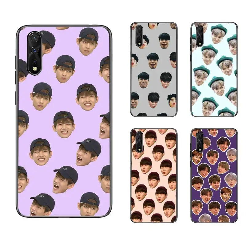 

BTS-Bangtan-Boys-faces Phone Case For vivo Y53 Y55 Y66 Y67 Y69 Y71 Y75 Y79 Y81 Y83 Y85 Y91 Y81S Y97 x9s x20 plus cover