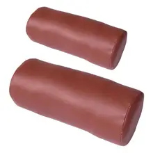 Soft Cylinder Support PU Leather Adjustable Inserts Cushion Pad for Back Neck Sleep Sponge Padding Bolster Brown