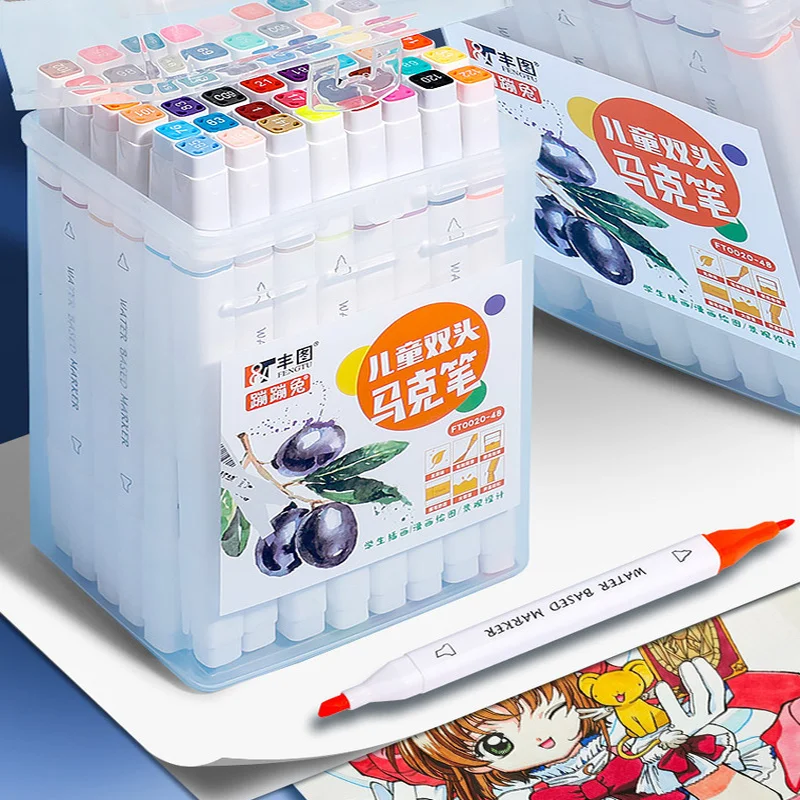48/36/24/18/12 Colors Double Headed Marker Aqueous Student Painting Color Pen For Kid Child Art Supplies Comics, Design
48/36/24/18/12 Colors Double Headed Marker Aqueous Student Painting Color Pen For Kid Child Art Supplies Comics, Design