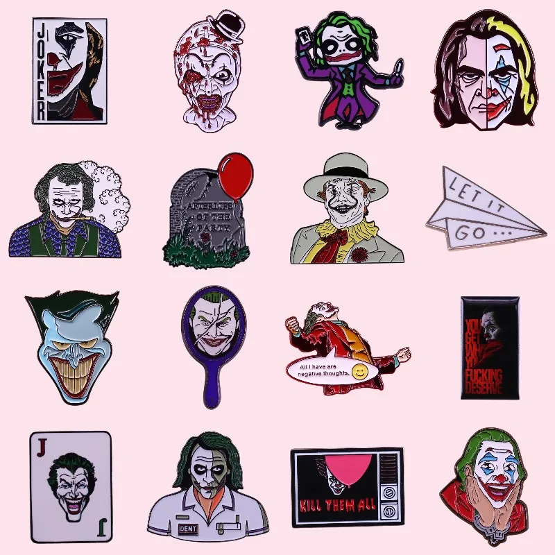 Halloween Horror Movie Clown Enamel Pins Custom Scary Brooch Christmas Lapel Badges Backpack Jewelry Gifts for Friends Wholesale
Halloween Horror Movie Clown Enamel Pins Custom Scary Brooch Christmas Lapel Badges Backpack Jewelry Gifts for Friends Wholesale