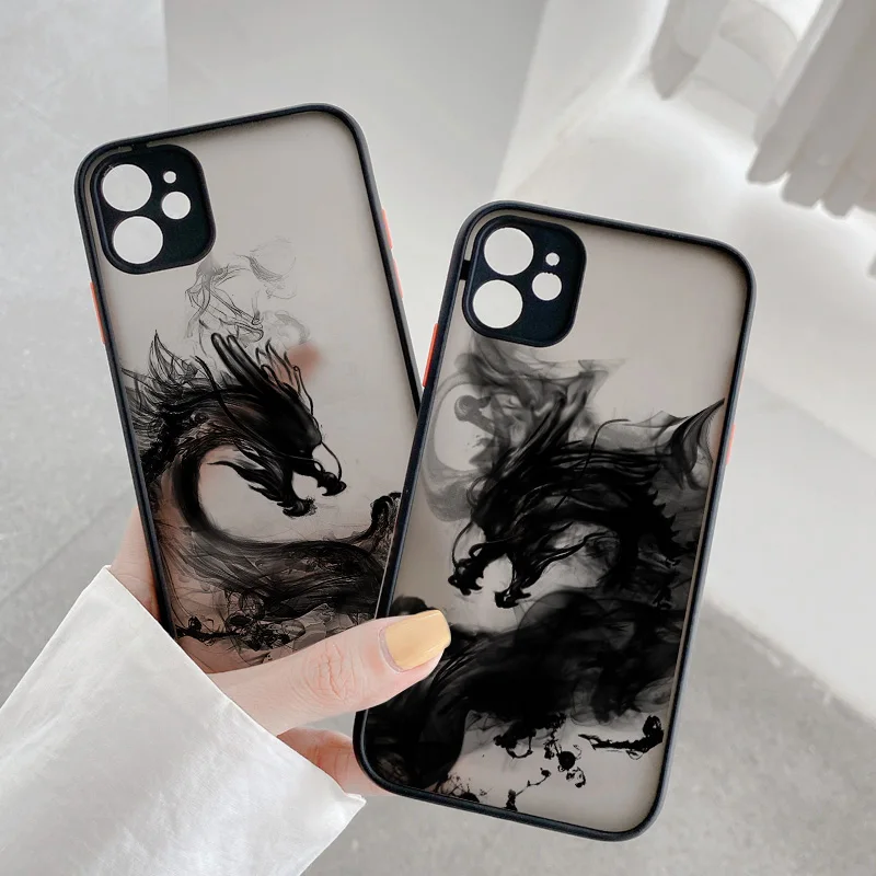 Dragon Pattern Ink Brush Painting Phone Case for IPhone X XR XS MAX 7 8 Plus SE 2020 12 13 Mini 11 Pro Max Hard Back Cover Funda
Dragon Pattern Ink Brush Painting Phone Case for IPhone X XR XS MAX 7 8 Plus SE 2020 12 13 Mini 11 Pro Max Hard Back Cover Funda