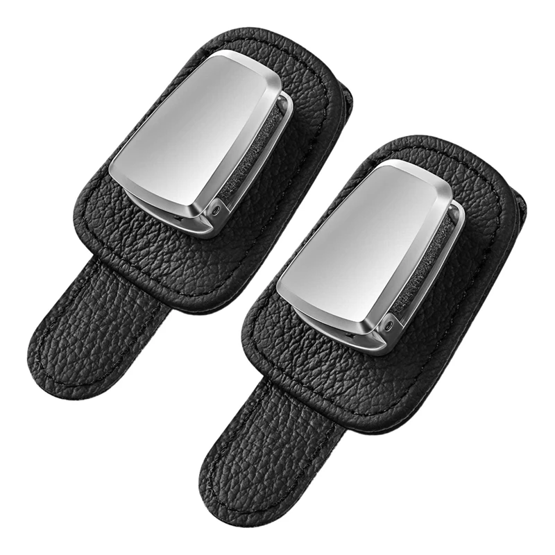 2 Pcs Car Glasses Holder Universal Car Visor Sunglasses Holder Clip Leather Eyeglasses Hanger And Ticket Card Clips
2 Pcs Car Glasses Holder Universal Car Visor Sunglasses Holder Clip Leather Eyeglasses Hanger And Ticket Card Clips