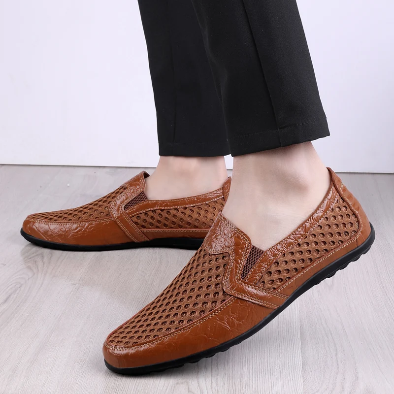 Summer Hollow Men's Casual Shoes Breathable Mesh Fashion Man Loafers Outdoor Walking Shoes Plus Size 38-46
Summer Hollow Men's Casual Shoes Breathable Mesh Fashion Man Loafers Outdoor Walking Shoes Plus Size 38-46