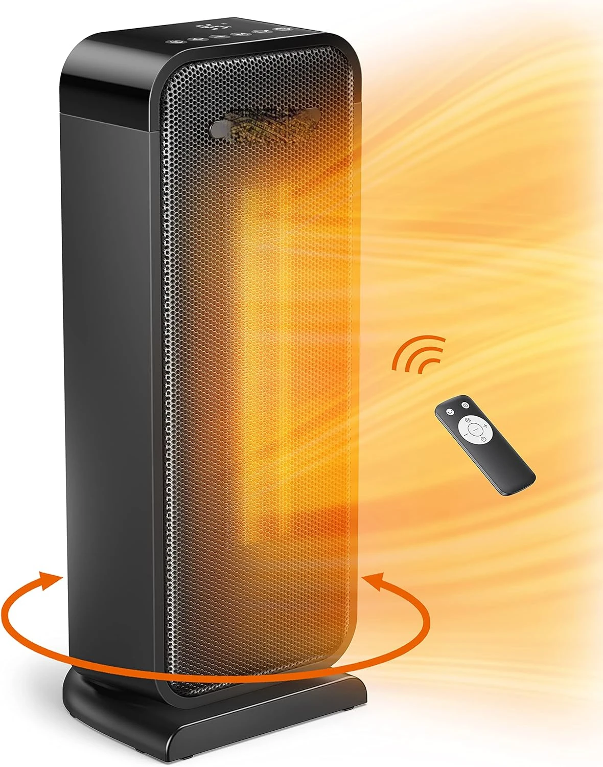 Heater, 16\u2018\u2019 Space Heater for Indoor Use, 1500W 2S Heating Heater With Remote, 12H Timer, 70°Oscillation, Tip-Over 
Heater, 16\u2018\u2019 Space Heater for Indoor Use, 1500W 2S Heating Heater With Remote, 12H Timer, 70°Oscillation, Tip-Over