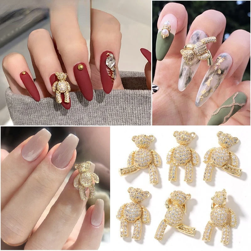 3PCS Activity Bear Manicure Jewelry Three-dimensional Ultra-flash Micro-inlaid Zircon Luxury Color-preserving Nail Drill
3PCS Activity Bear Manicure Jewelry Three-dimensional Ultra-flash Micro-inlaid Zircon Luxury Color-preserving Nail Drill