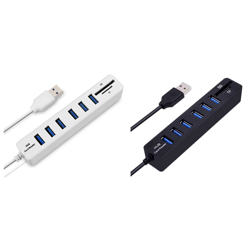 USB Hub USB 2.0 Hub 6 Port Expander Adapter USB 2.0 Hub Multi USB Splitter 2.0 Hub USB-Hub SD/TF Card Reader For PC White
USB Hub USB 2.0 Hub 6 Port Expander Adapter USB 2.0 Hub Multi USB Splitter 2.0 Hub USB-Hub SD/TF Card Reader For PC White