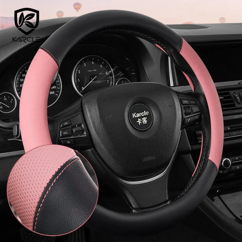 Car Steering Wheel Cover 38CM Microfiber PU Leather Steering Wheel Case For Women 15 Inch Cover For golf/BMW/VW Steering Wheel
Car Steering Wheel Cover 38CM Microfiber PU Leather Steering Wheel Case For Women 15 Inch Cover For golf/BMW/VW Steering Wheel