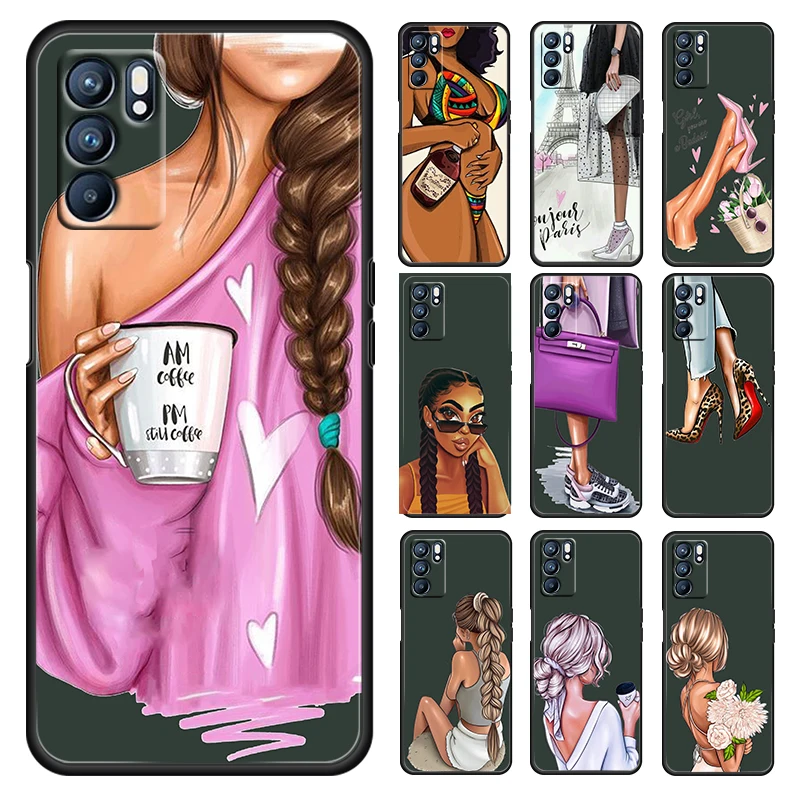 Woman Girls Fashion Coffee For OPPO Reno 7 6 5 4 3 2 5Z 5F 5K ACE 10 X 4G 5G Pro Plus Soft Black Phone Case Silicone Cover 
Woman Girls Fashion Coffee For OPPO Reno 7 6 5 4 3 2 5Z 5F 5K ACE 10 X 4G 5G Pro Plus Soft Black Phone Case Silicone Cover