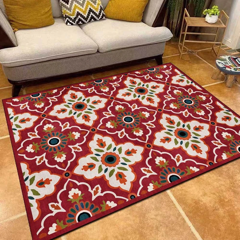 Ethnic Home Decor Carpet European Classical Style Retro Red Geometric White Flowers Area Rugs Bedroom Bedside Non-Slip Floor Mat
Ethnic Home Decor Carpet European Classical Style Retro Red Geometric White Flowers Area Rugs Bedroom Bedside Non-Slip Floor Mat