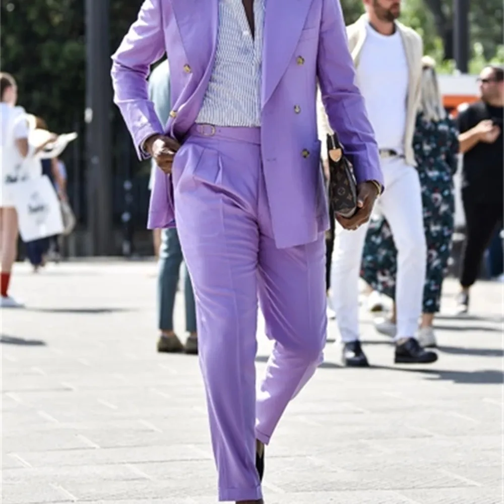 Purple Peak Lapel Men Suits Costume Homme Groom Wear Tuxedos Wedding Terno Masculino Slim Fit 2 Pieces Blazer(Jacket+Pants)
Purple Peak Lapel Men Suits Costume Homme Groom Wear Tuxedos Wedding Terno Masculino Slim Fit 2 Pieces Blazer(Jacket+Pants)