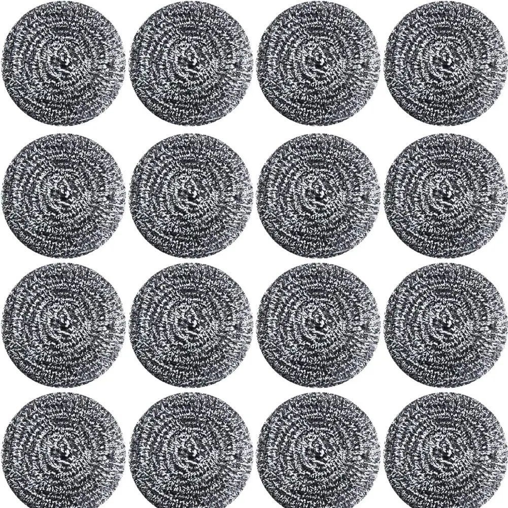 16 PCS Stainless Steel Cleaning Ball Utensil Scrubber Density Pads Ball for Pot Pan Dish Wash Cleaning for Removing Rust Dirty
16 PCS Stainless Steel Cleaning Ball Utensil Scrubber Density Pads Ball for Pot Pan Dish Wash Cleaning for Removing Rust Dirty
