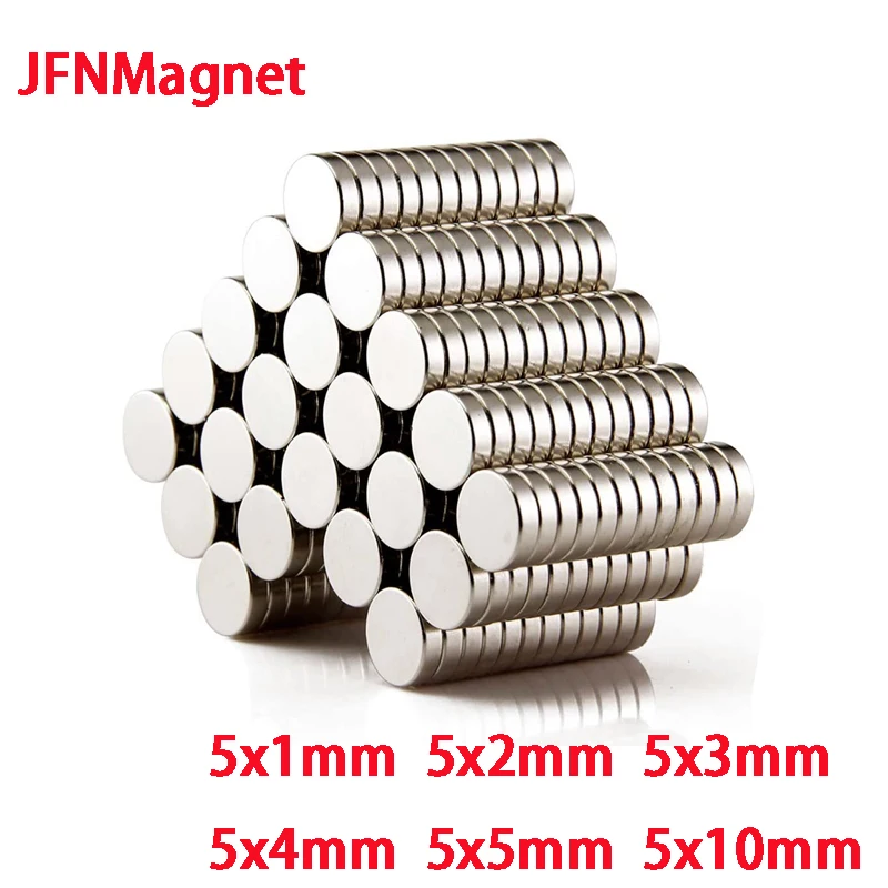 

50/100PCS Small N38 Round Magnet Disc 5x1 5x2 5x3 5x4 5x5 5x10 mm Neodymium Magnet Permanent NdFeB Super Strong Powerful Magnets