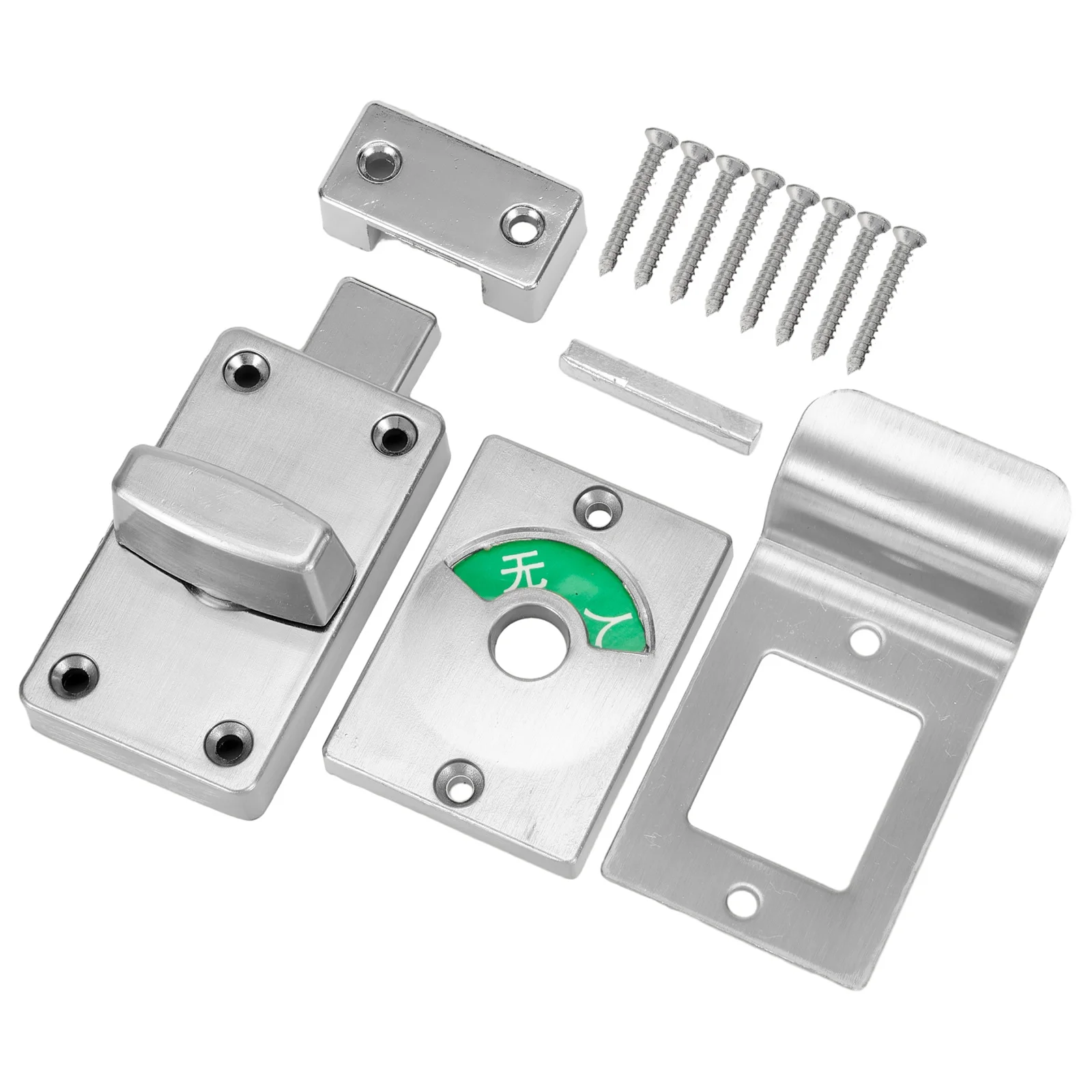 Sturdy Aluminum Alloy Bathroom Indicator Lock, Green Vacant & Red Engaged Indicator, Perfect for Hospitals and Airports
Sturdy Aluminum Alloy Bathroom Indicator Lock, Green Vacant & Red Engaged Indicator, Perfect for Hospitals and Airports
