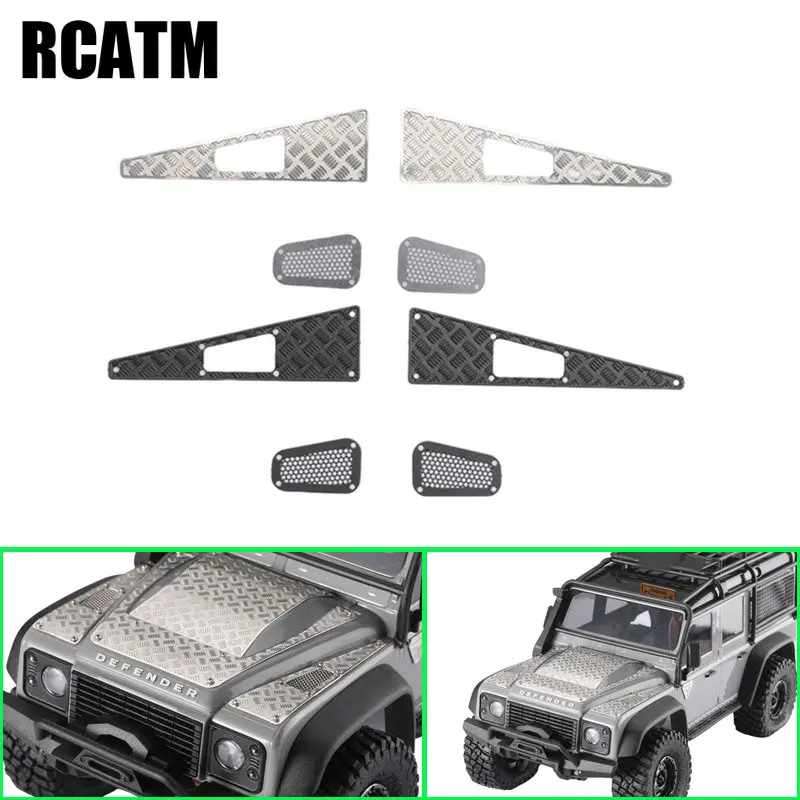 TRX4-M Metal Stainless Steel Hood Skid Plate Decorative Sheet for 1/18 RC Crawler Car Traxxas TRX-4M Defender Upgrade Parts
TRX4-M Metal Stainless Steel Hood Skid Plate Decorative Sheet for 1/18 RC Crawler Car Traxxas TRX-4M Defender Upgrade Parts