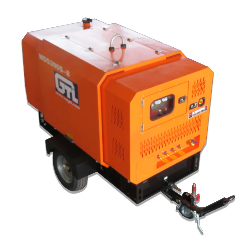 Mobile Screw Air Compressor MDS390S-8C 390cfm 8bar 11m3/Min with engine Cummin-s 4BTA3.9-C12 on trailer
Mobile Screw Air Compressor MDS390S-8C 390cfm 8bar 11m3/Min with engine Cummin-s 4BTA3.9-C12 on trailer