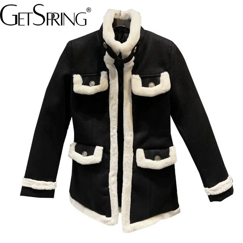 GetSpring Women Coat 2022 Autumn Winter Patchwork Stand Collar Thickened Quilted Coats Vintage All Match Black Ladies Jackets
GetSpring Women Coat 2022 Autumn Winter Patchwork Stand Collar Thickened Quilted Coats Vintage All Match Black Ladies Jackets