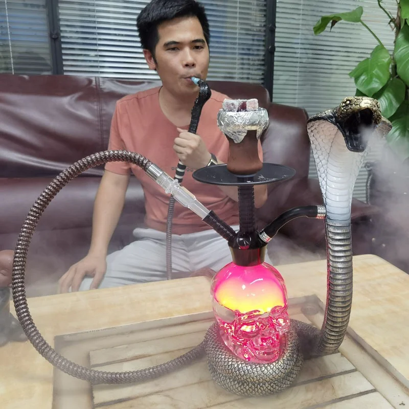 Arab Hookah for Smoking Serpentine Resin Complete Shisha with Led Light Glass Base Snake Type Pipe Chicha Narguile Accessories
Arab Hookah for Smoking Serpentine Resin Complete Shisha with Led Light Glass Base Snake Type Pipe Chicha Narguile Accessories
