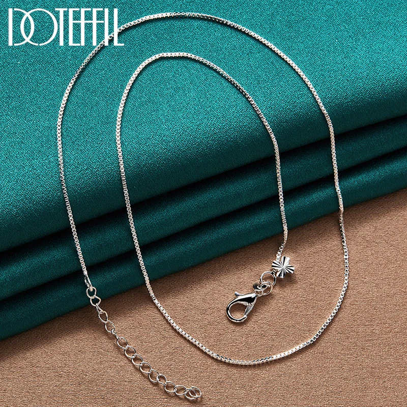 DOTEFFIL 925 Sterling Silver Solid Four Leaf Clover Pendant Box Chain Necklace For Women Man Fashion Wedding Party Charm Jewelry
DOTEFFIL 925 Sterling Silver Solid Four Leaf Clover Pendant Box Chain Necklace For Women Man Fashion Wedding Party Charm Jewelry