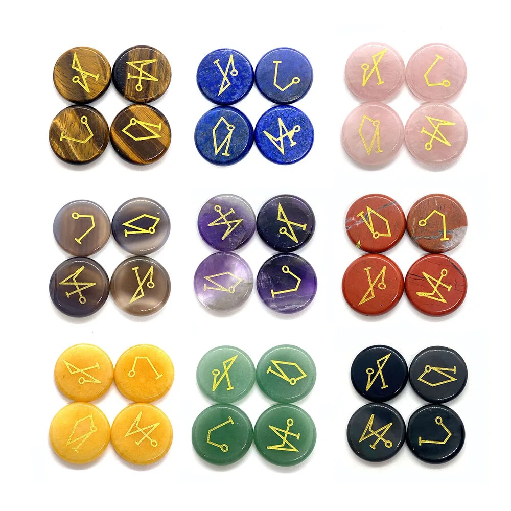 4pcs Natural Stone Divination Stone Reiki Healing Stone Round 25mm Charm Fashion Jewelry Home Decor Bulk Rune Stone Wholesale
4pcs Natural Stone Divination Stone Reiki Healing Stone Round 25mm Charm Fashion Jewelry Home Decor Bulk Rune Stone Wholesale