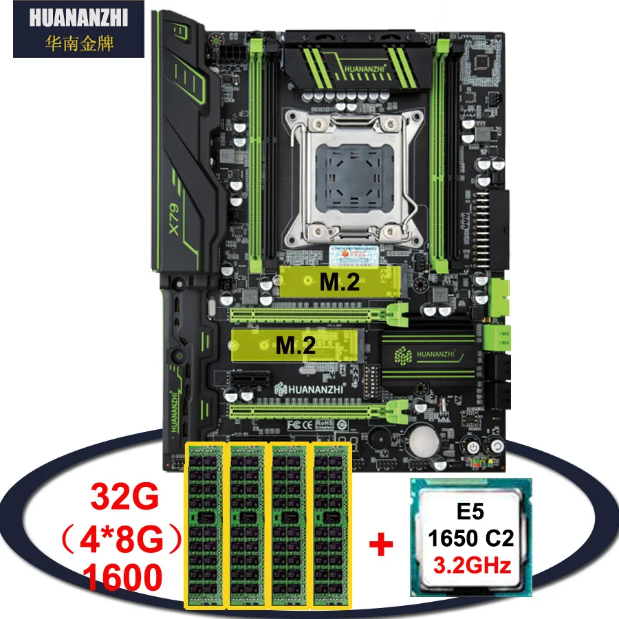 HUANANZHI X79 Super Gaming Motherboard Set with Xeon CPU E5 1650 3.2GHz RAM 32G(4*8G) REG ECC Dual M.2 NGFF/NVMe SSD Slot 
HUANANZHI X79 Super Gaming Motherboard Set with Xeon CPU E5 1650 3.2GHz RAM 32G(4*8G) REG ECC Dual M.2 NGFF/NVMe SSD Slot