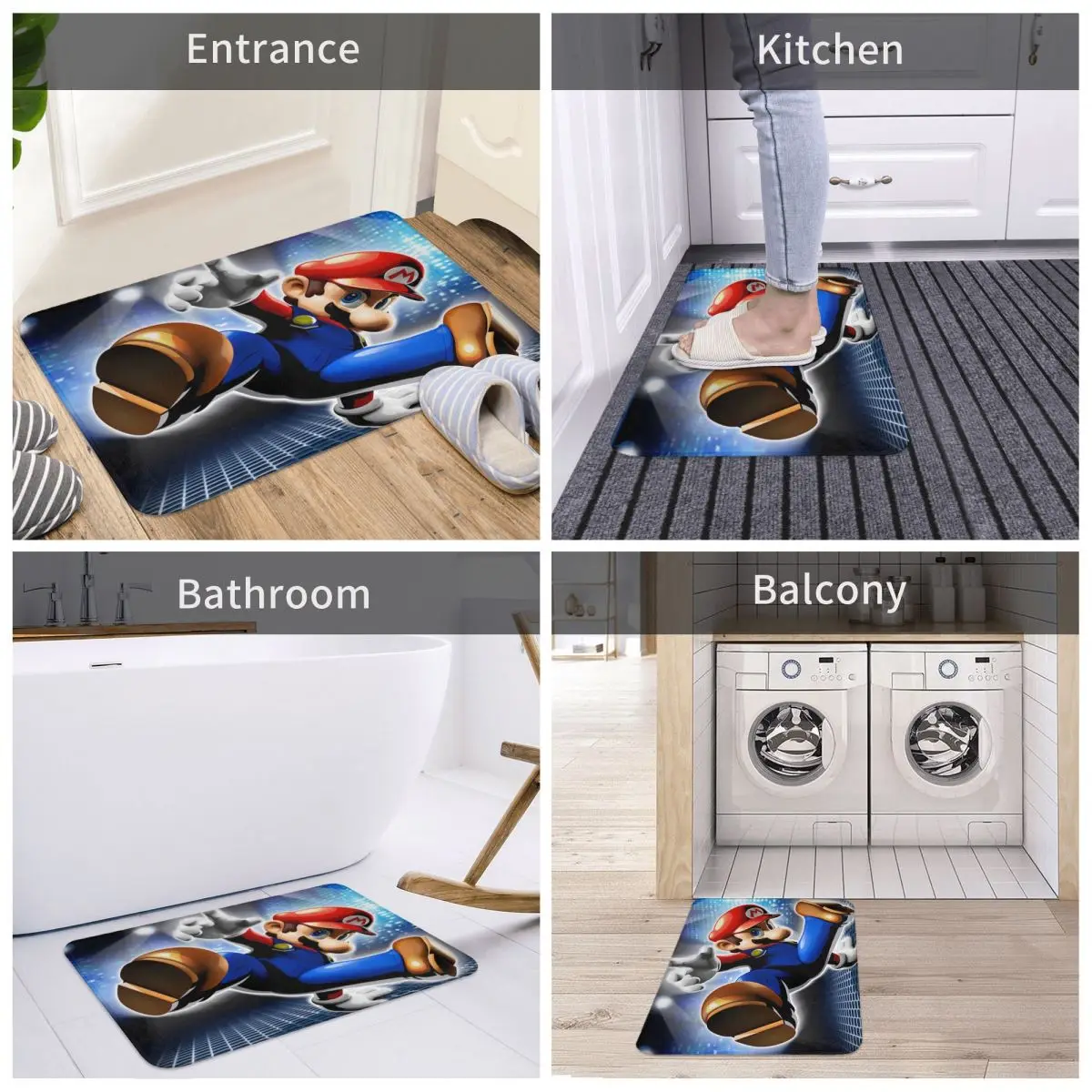Super Mario Land Bath Door Mat Game Rug Carpet Decor Entrance Living Room Home Kitchen Bedroom Non-slip Equipment
Super Mario Land Bath Door Mat Game Rug Carpet Decor Entrance Living Room Home Kitchen Bedroom Non-slip Equipment