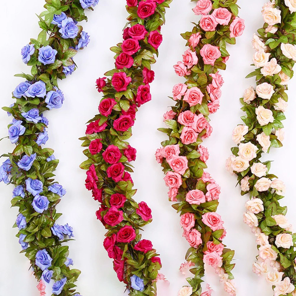 2.4m Artificial Flowers Silk Rose Leaf Vine Ivy Plant Leaf Garland String Home Garden Wedding Decor
2.4m Artificial Flowers Silk Rose Leaf Vine Ivy Plant Leaf Garland String Home Garden Wedding Decor