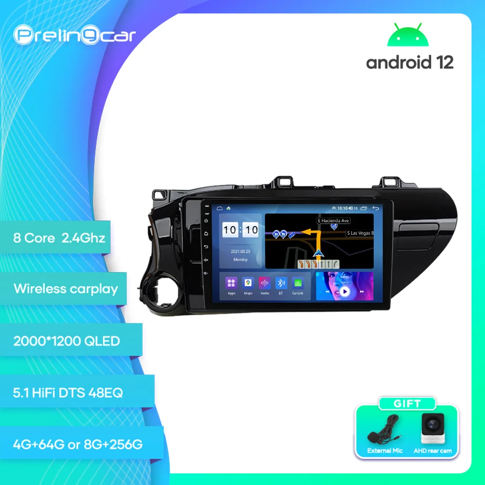 Prelingcar For Toyota Hilux 2015-2020 Android 12 Car Monitor 8 256g Carplay RDS GPS Built 2din Radio DVD Player 5.1HIFI DST
Prelingcar For Toyota Hilux 2015-2020 Android 12 Car Monitor 8 256g Carplay RDS GPS Built 2din Radio DVD Player 5.1HIFI DST
