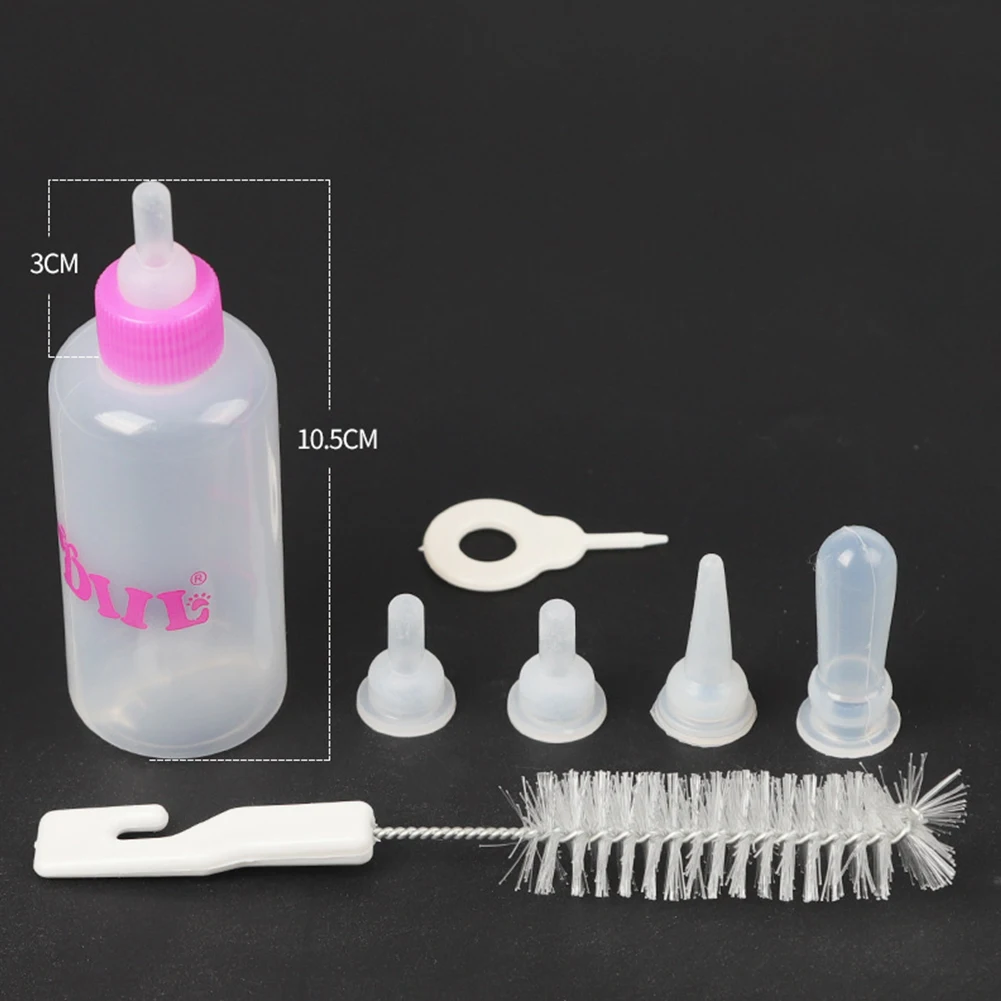 7PCS Puppy Kitten Feeding Bottle Set 60ML Pet Dog Cat Nursing Water Milk Feeder With Cleaning Brush Newborn Cat Drinking Bottle
7PCS Puppy Kitten Feeding Bottle Set 60ML Pet Dog Cat Nursing Water Milk Feeder With Cleaning Brush Newborn Cat Drinking Bottle