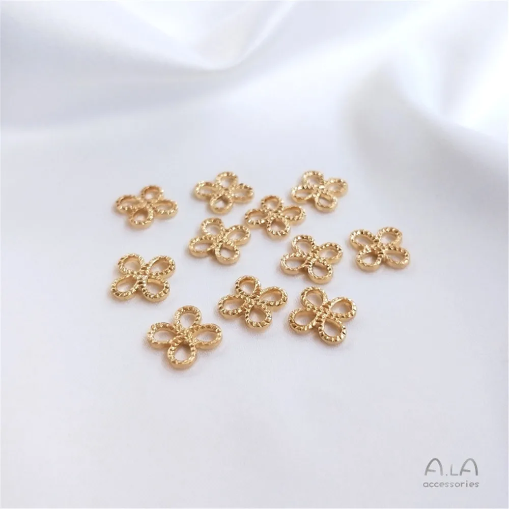 14K Gold Filled Plated Four leaf clover pendant accessories DIY hand bracelet ear hanging pendant matching ornaments
14K Gold Filled Plated Four leaf clover pendant accessories DIY hand bracelet ear hanging pendant matching ornaments