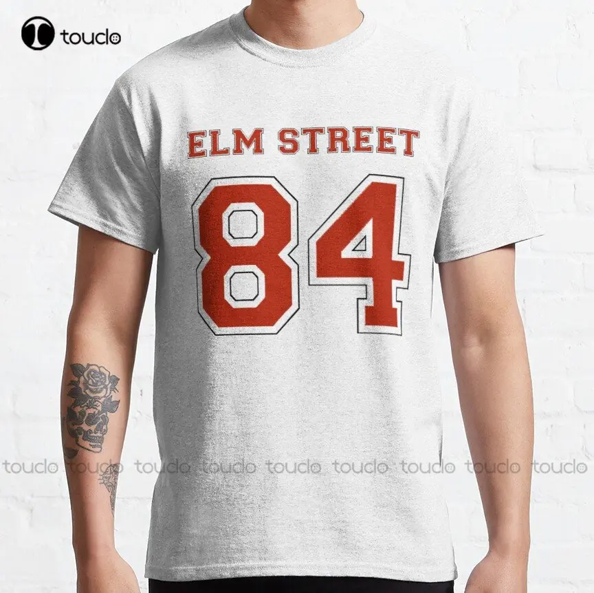 Классическая мужская футболка Elm Street с рисунком кошмар '84, Мужская футболка, женская уличная одежда, картинка с вашим дизайном
Классическая мужская футболка Elm Street с рисунком кошмар '84, Мужская футболка, женская уличная одежда, картинка с вашим дизайном