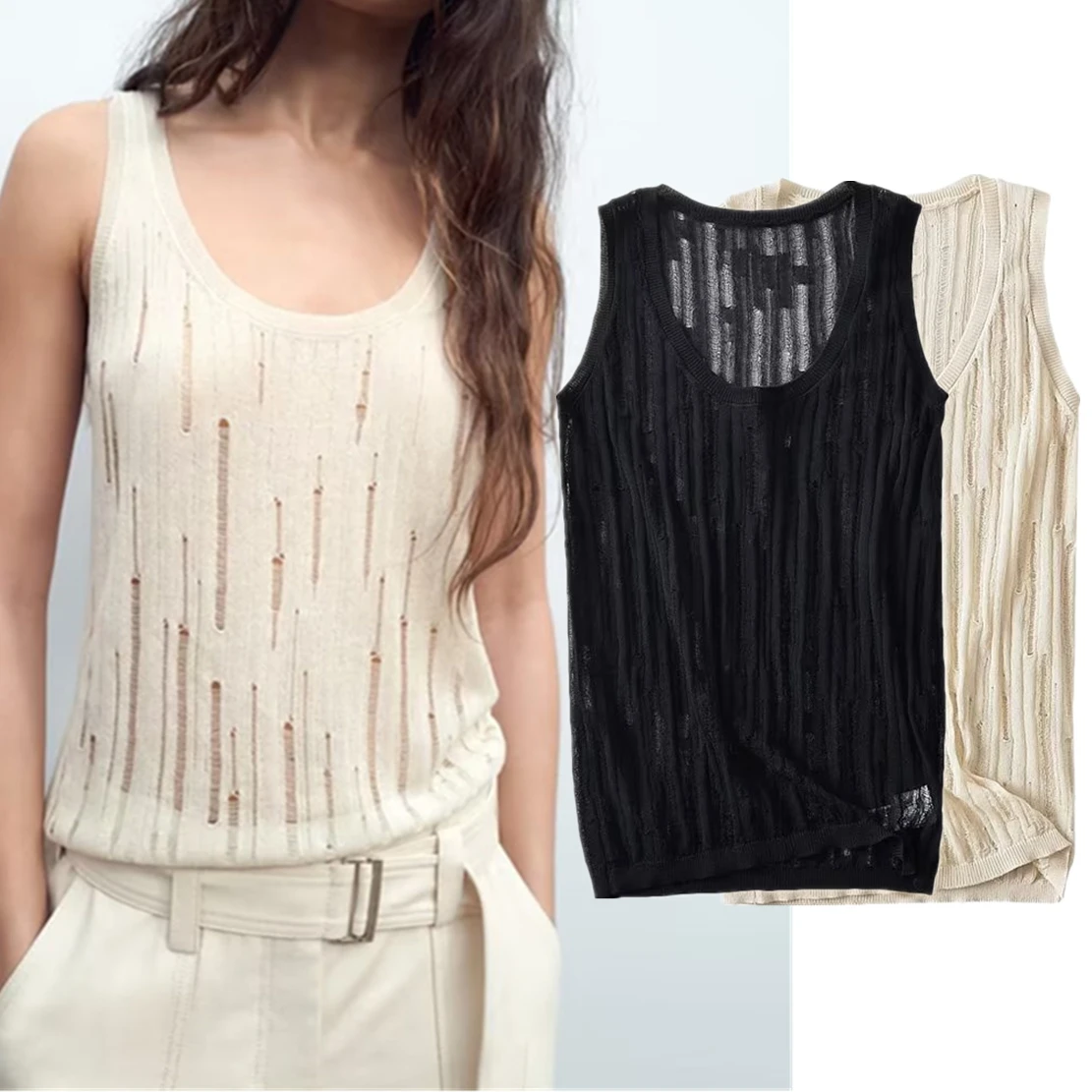 Jenny&Dave 2023 Fashion Summer Out Sexy Tshirts Solid Ice Silk Hollow Tank Tops Women
Jenny&Dave 2023 Fashion Summer Out Sexy Tshirts Solid Ice Silk Hollow Tank Tops Women