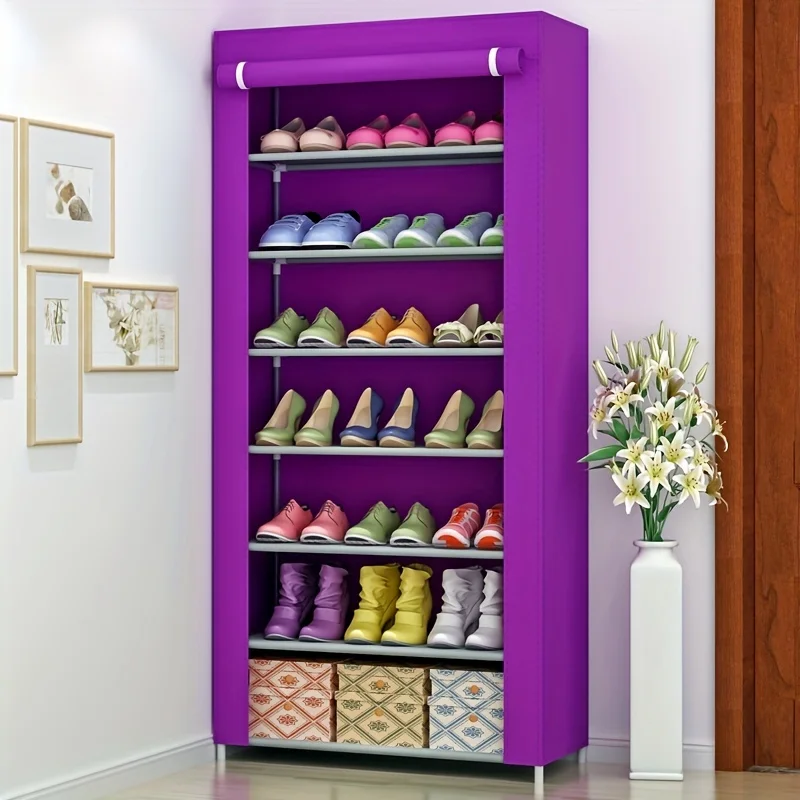 

Простой обувной шкаф, 1 шт., пыленепроницаемый многоуровневый стеллаж для хранения обуви, отдельная стойка для обуви, полка большой емкости ...